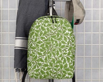 William Morris Oak Tree Minimalist Backpack, Everyday Backpack, Travel Bag, Laptop Waterproof Backpack, Gifts