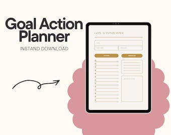 Tor Aktionsplaner | Smart-Goal-Setting | Neujahrsvorsätze | Projektplaner (Digitaler Download)