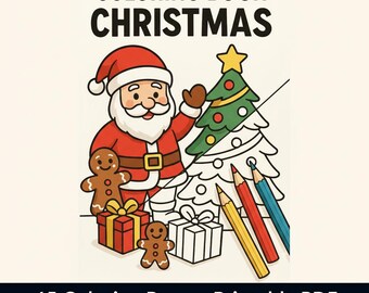 Kawaii Christmas Coloring Book for Kids – 65 Cute Holiday Pages | Printable PDF