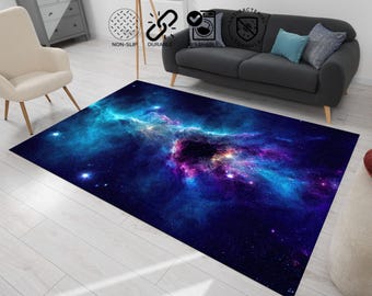 Dywan Cosmic Galaxy Area: Dywan do sypialni w gwieździstą noc