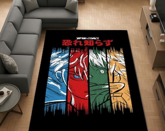 Anime Area Rug: Manga Character Floor Mat, Japanese Art