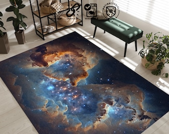 Galaxy Area Rug: Starry Cosmic Space Decor