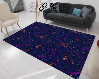 Retro Arcade Carpet: 80s/90s Gamer Rug, Bowling Alley Rug