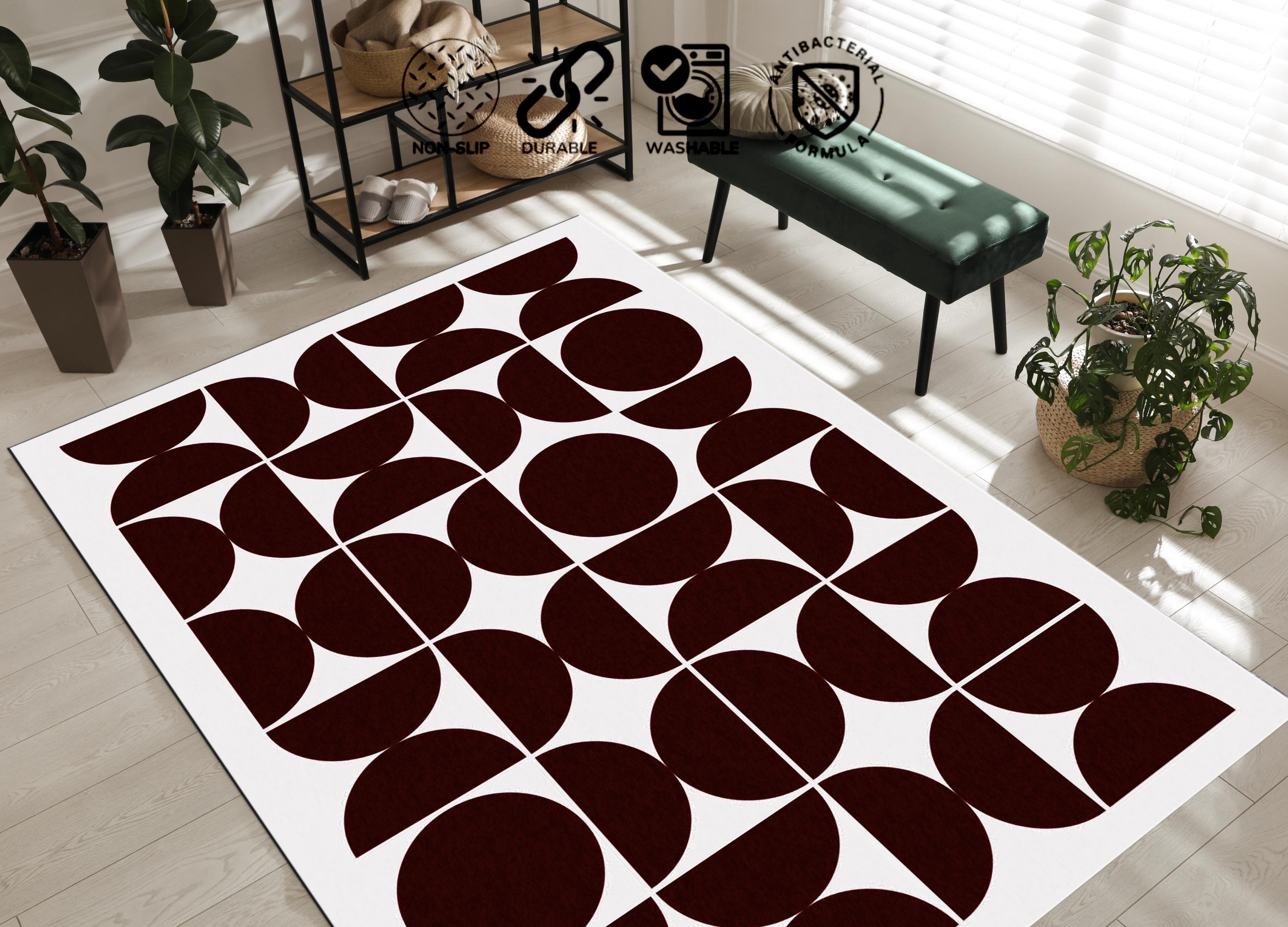 ボヘミアンスタイル ラグ 白黒 幾何学模様 ボヘミアンスタイル ラグ 白黒 幾何学模様 白黒ボヘミアンラグ：モダン