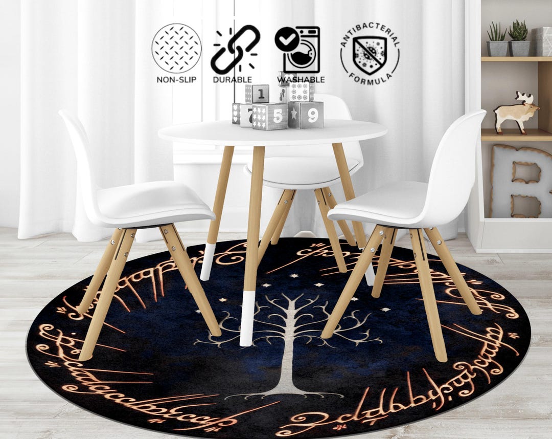 Lord of the Rings Round Rug: LOTR Tree Carpet - Etsy