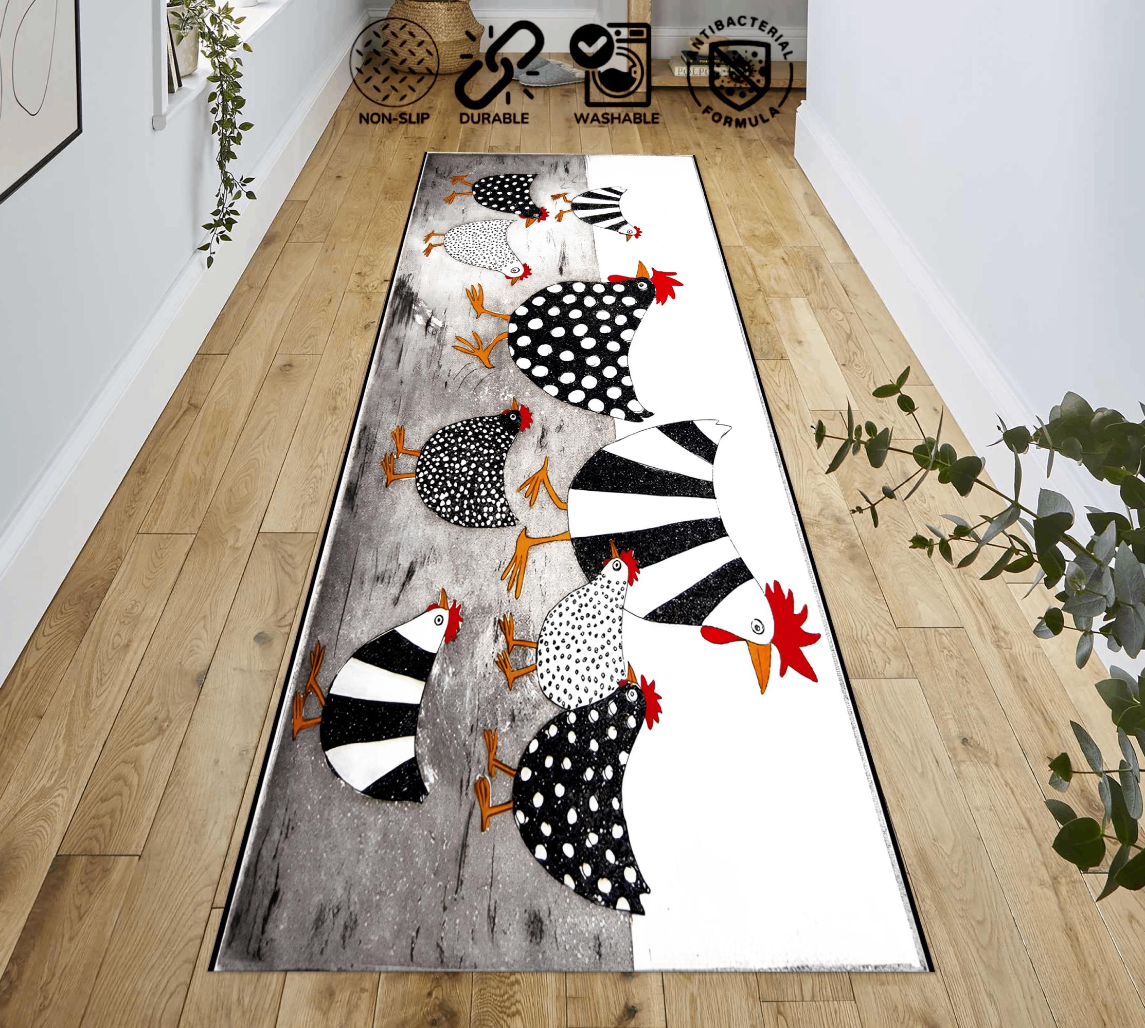 Chicken Kitchen Runner Rug: Washable Nonslip Accent Rug - Etsy