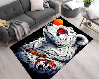 Alfombra de oso de piel sintética: Habitación infantil, alfombra rústica para cabaña