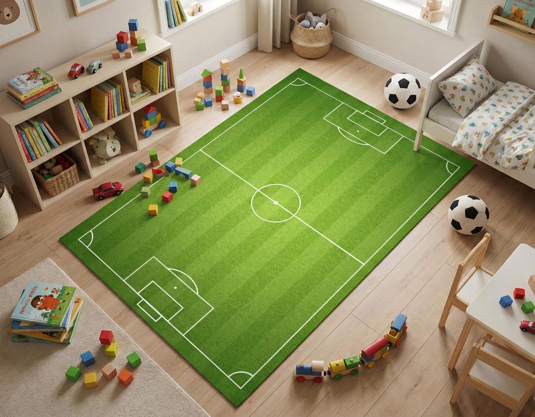 Pink Football Rug Football Field Rug: Non-slip Kids Play Mat, Football Rugs - Etsy