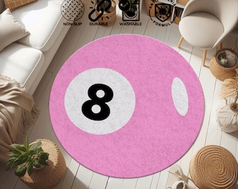 8ボールラグ：8ボール用ラウンド型滑り止めフロアラグ - Etsy 日本