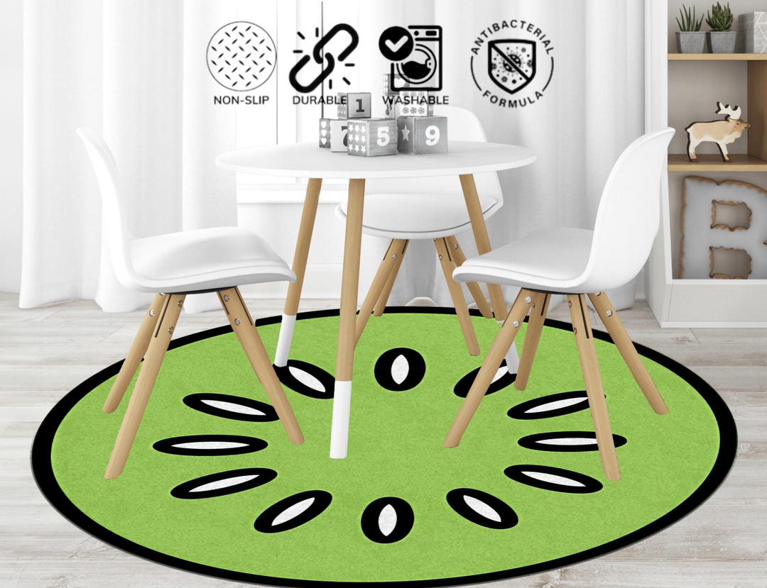 Cucumber Rug: Cucumber Round Rugs, Bluey Kiwi Rug - Etsy