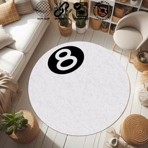 stussy ストゥーシー ラグマット 8ボール カーペット Amazon.com: 8 Ball Rug, 24 inch Large Black Round Rug for Home