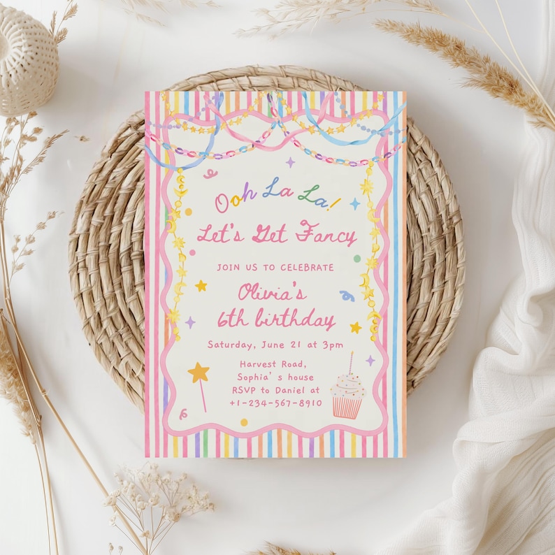 Ooh La La Let s Get Fancy Birthday Invitation Fancy Girl Birthday ooh-la-la-let-s-get-fancy-birthday-invitation-fancy-girl-birthday