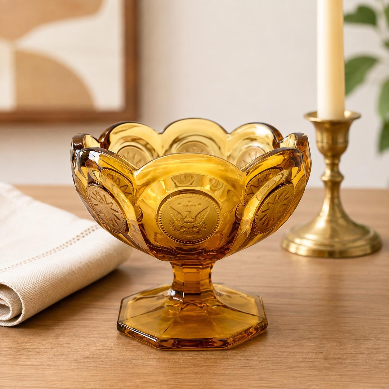 Vintage Glass Eagle Dish - Etsy