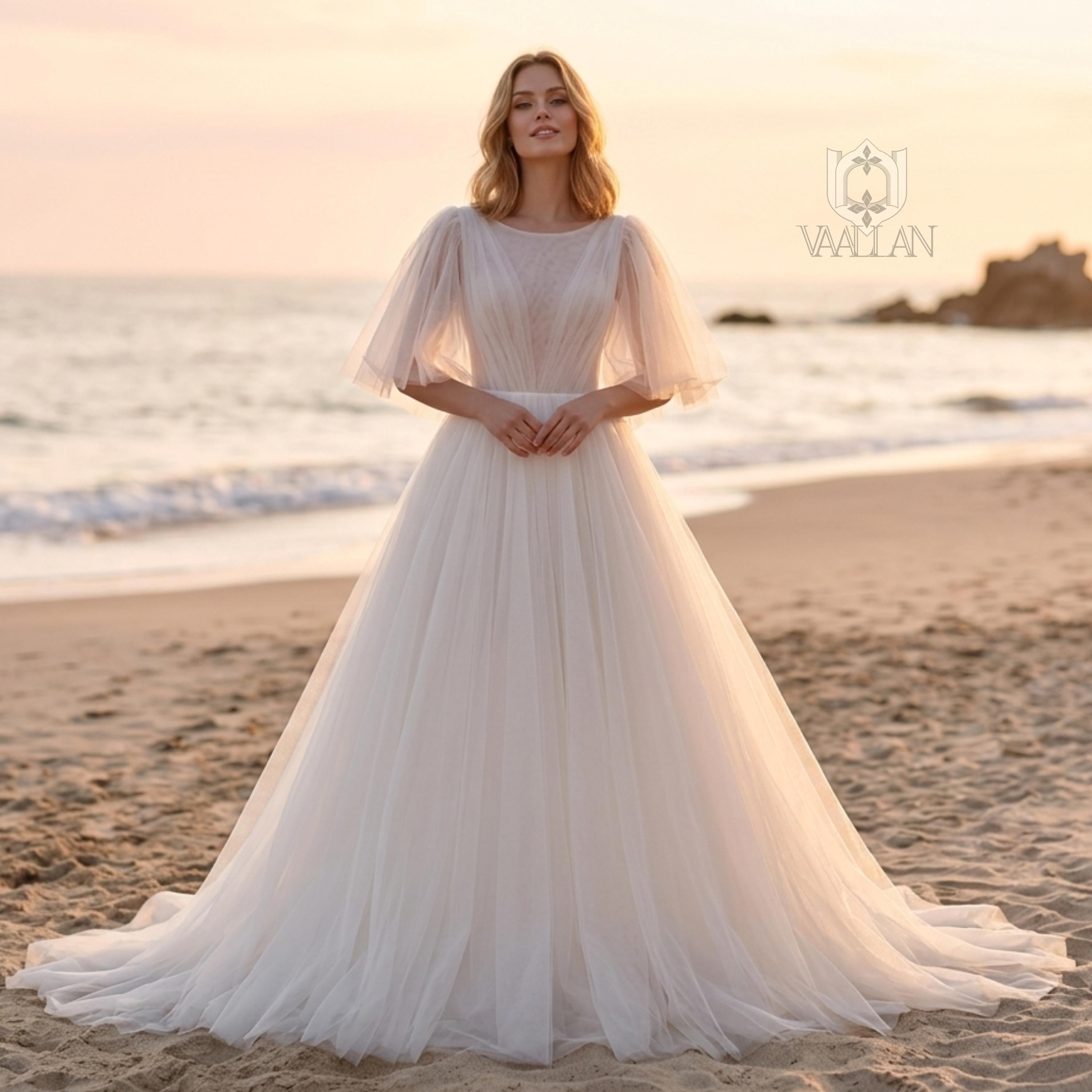 butterfly applique tulle a line wedding dress Short Homecoming Dress with Butterfly Sheer Cape Silver / 2XLarge main image 1