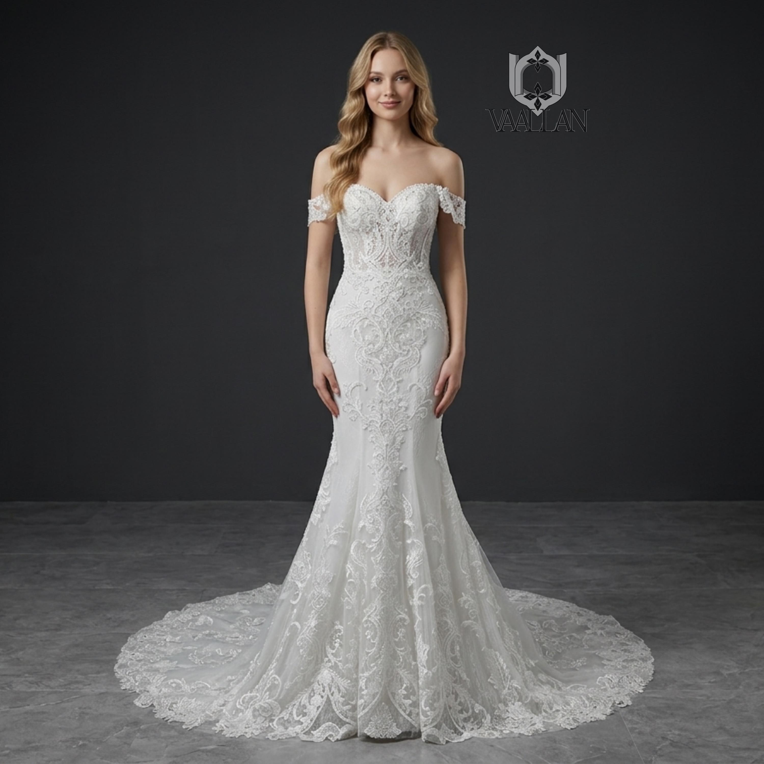 women's sweetheart full lace beach wedding dress mermaid bridal gown Elegant Mermaid Sweetheart Lace Ivory Wedding Dresses with train,MW406