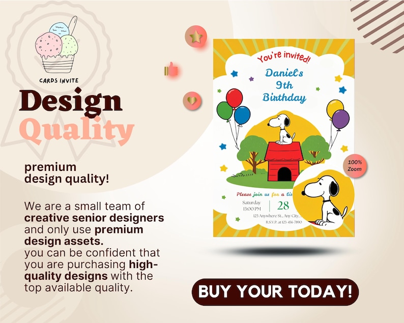 Snoopy Birthday Invitation Snoopy Invitation Birthday Party Dinner ...
