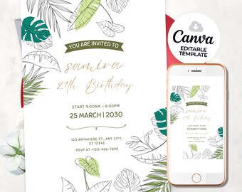 Nature Birthday Party Enchanted Garden Invitation Forest Fairy Garden Woodland Birthday Magic Enchanted Forest Invite Girls Magical Party