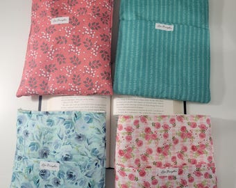 Padded Book Sleeve with Pocket | Tablet & E-Reader Case | Handmade Protective Book Cover | Fabric Sleeve | Gift for Readers