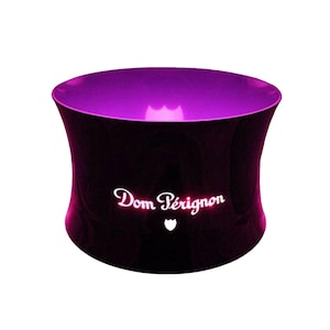 Dom Pérignon LED Light-Up Ice Bucket | Luxury Acrylic Champagne Cooler | Illuminated Bar Display | Fit 6–8 Bottles | Nightclub & Party Decor
