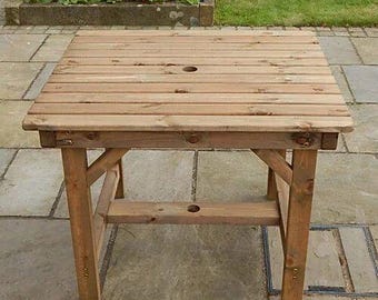 Table de jardin carrée en bois de 3 pi