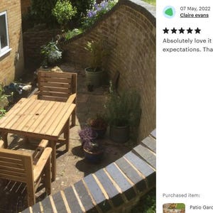 Patio Garden Set - 3ft Square Table & 2 Chairs afbeelding 12