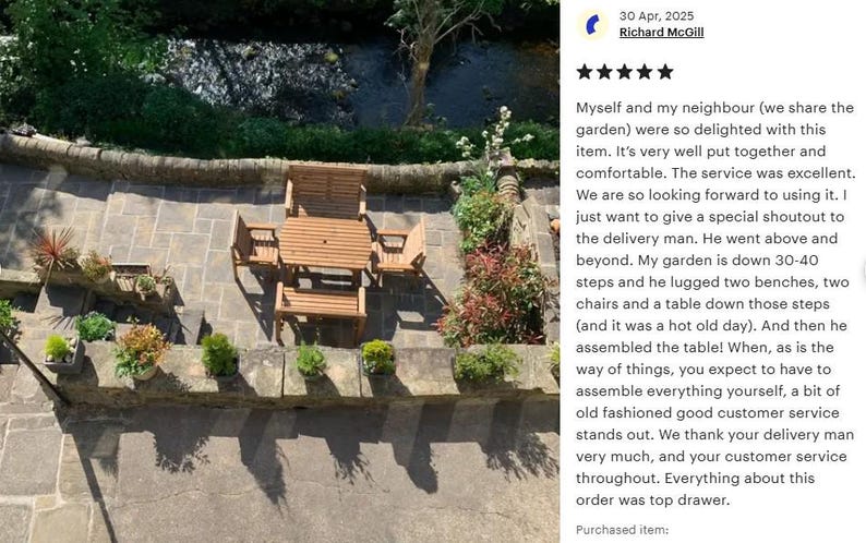 Conjunto de jardín para patio: mesa de madera de 137 cm, 2 bancos y 2 sillas imagen 16