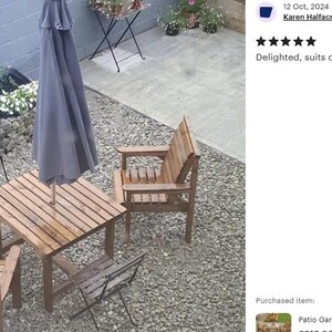 Patio Garden Set - 3ft Square Table & 2 Chairs afbeelding 8