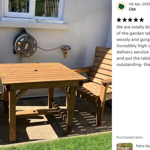 Patio Garden Set - 3ft Square Table & 2 Chairs afbeelding 16