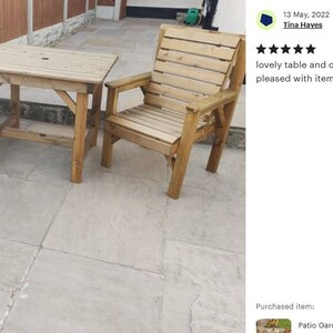 Patio Garden Set - 3ft Square Table & 2 Chairs afbeelding 11