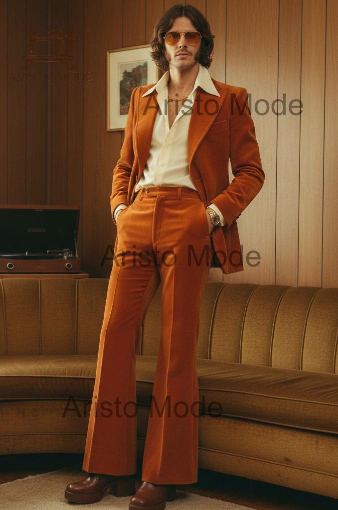 昭和レトロ 日本製 70s ヴィンテージ メンズスーツ シングル　ブラウン il_fullxfull.7686593699_qi6y.jpg