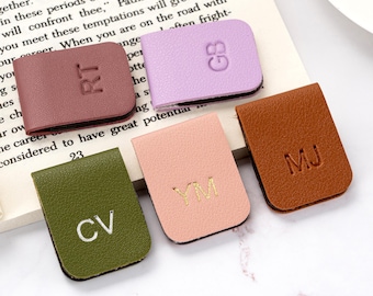 Personalized Bookmark, Embossed Initial Bookmark, Magnetic Bookmark, Birthday for Her, Bridesmaid Gift, Gift for Reader, Back to School Gift