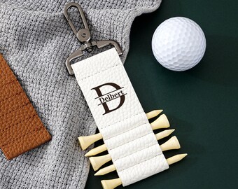Custom Golf Tag with Tee Holder, Gift for Golf Lovers, Engraved Golf Tees, Personalized Golf Gift, Gift for Dad, Best Man Gift, Wedding Gift