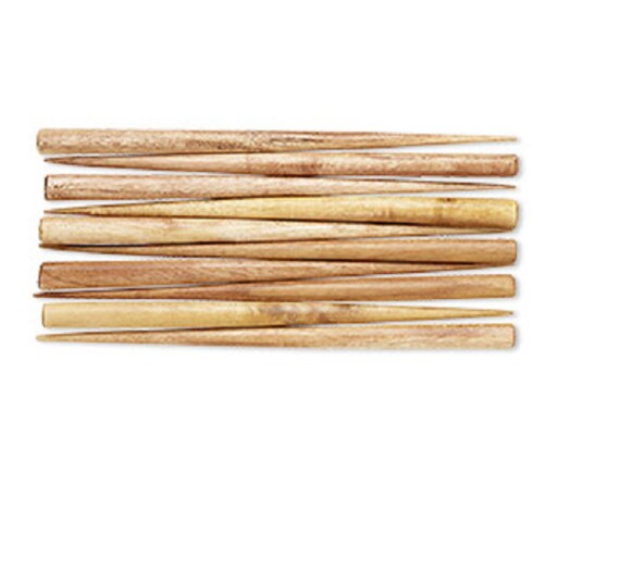 10 Hair Sticks Indian Lilac Wood Light Brown 6 Inches Etsy