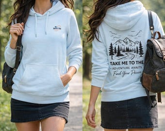Sudadera con capucha "Llévame a las montañas": sudadera unisex de aventura para amantes del senderismo y los viajes