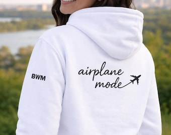 Airplane Mode Hoodie Travel Hoodie, Minimalist Hoodie, Eco Hoodie, Gift for Travelers