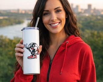 Mantente hidratado con estilo: vaso térmico de acero inoxidable con pajita / vaso de viaje de 591 ml (20 oz).