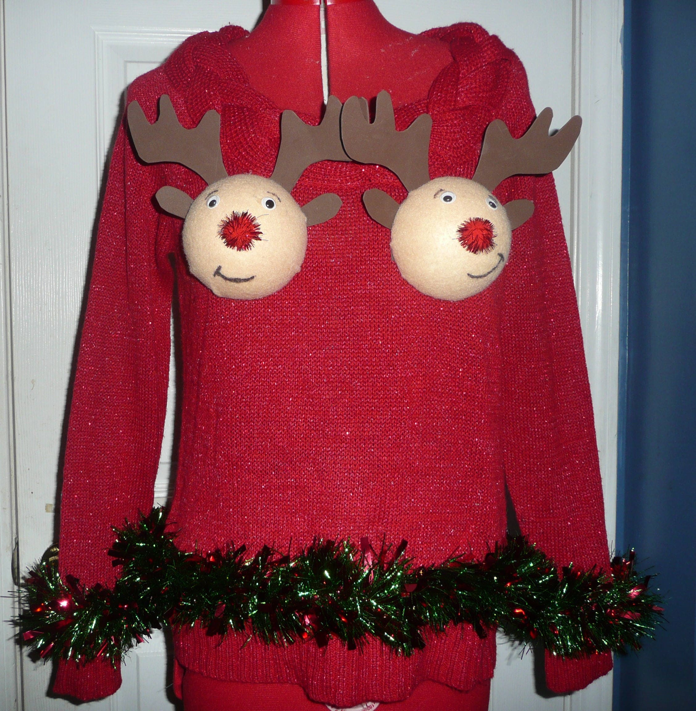 Tacky Nauthy Funny CUSTOM MADE by Order 3D Ugly Christmas Sweater Any Size Etsy