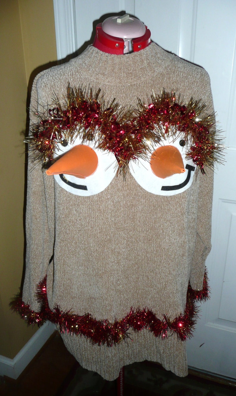 3D tacky Nauthy funny CUSTOM MADE by order 3D ugly Christmas sweater any size