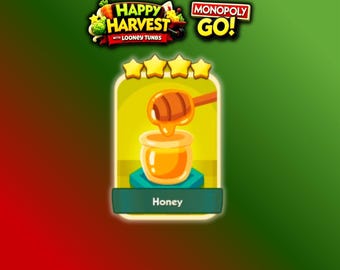 Honey Monopoly_Go! - Album d'autocollants 4 étoiles Happy Harvest n° 11