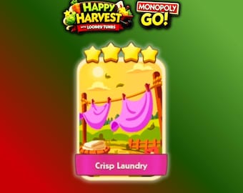 Linge frais Monopoly_Go! - Album autocollant 4 étoiles Happy Harvest n° 18