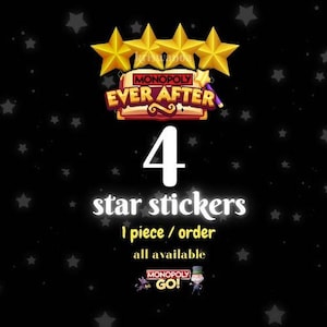 Monopoly_Go Sticker 4 Stars - 1Piece/order ever after album all available