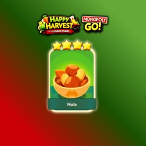 Nuts Monopoly_Go! - 4-sterren sticker set voor het Happy Harvest album #11