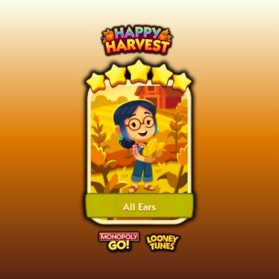 Monopoly_Go! - 5 Star Sticker all ears [set # 17] happy harvest album