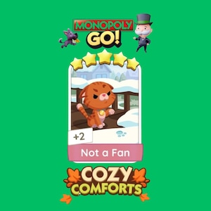 Not a Fan MONOPOLY_GO 5 Star Stickers Cozy Comforts Album