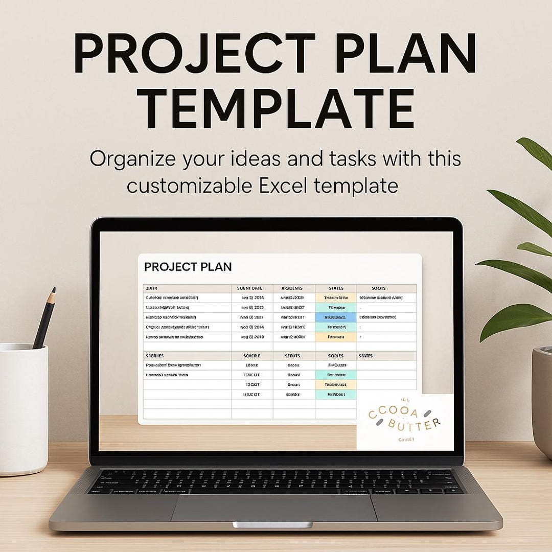 Project Plan Template | Customizable Excel Dashboard for Small Biz ...