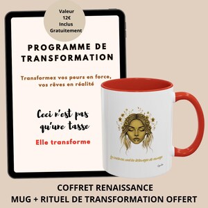 Set de regalo de bienestar | Taza de afirmación positiva + Programa de desarrollo personal | Autoconfianza, amor propio, regalo para mujeres