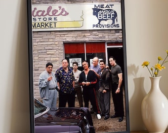 Gangster Family Art Tony Colorful Canvas Print, Mafia TV Show (Digital Download)