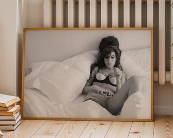 Canvastavla med Amy Winehouse, väggkonst av känd sångerska (digital nedladdning)
