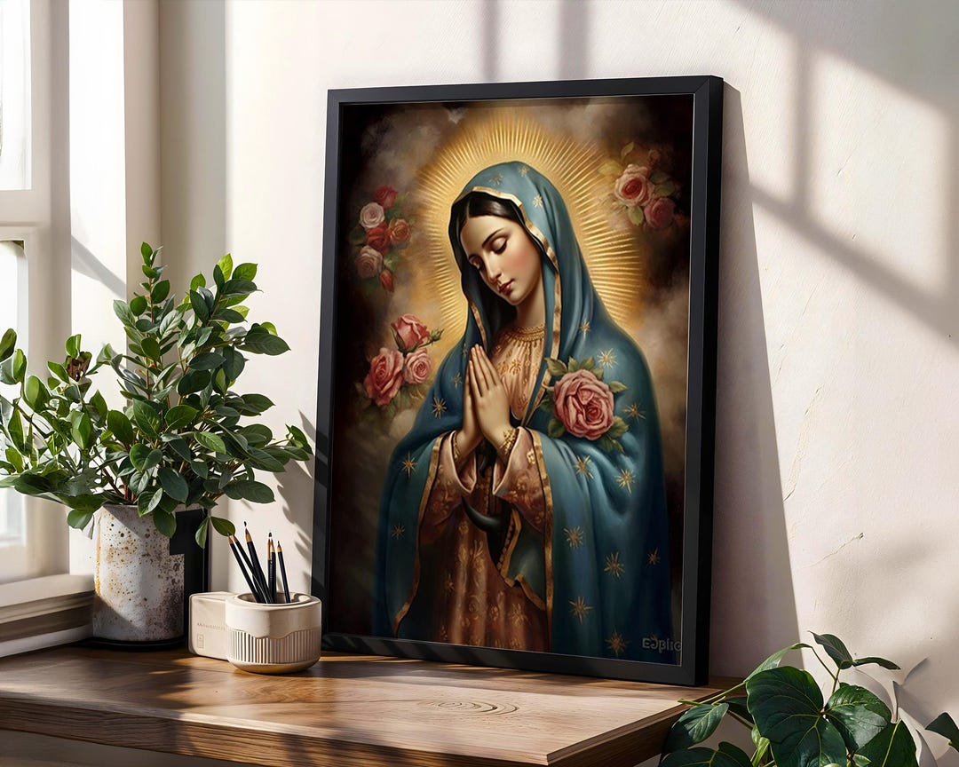 Virgin Mary Canvas Print, Our Lady of Guadalupe, Catholic Wall Art ...