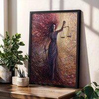 Lady Justice Metal Wall Art, Metal Wall Decor, Femida, Themis ...